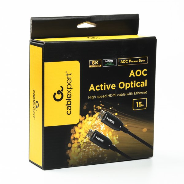⏩ Купить Кабель оптический HDMI (M) - HDMI (M), 15 м, Black, Cablexpert ...