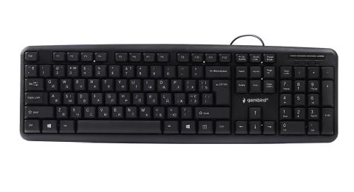 Клавіатура Gembird KB-U-103-UA стандартна, USB, Black