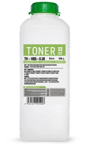 Тонер HP LJ P1005/1505/M1120/M1522, Canon LBP-3010/3100/3250, 500 г, ColorWay (TH-1005-0.5B)