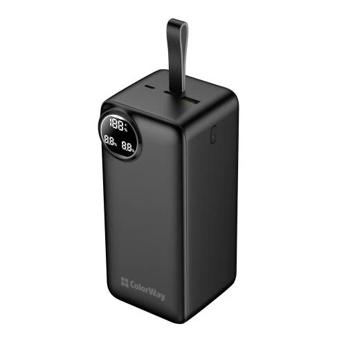 Універсальна мобільна батарея 50000 mAh, ColorWay, Black, 22.5 Вт (CW-PB500LPA4BK-PDD)