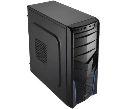 Корпус Aerocool PGS-V V2X, Black Blue Line, Mid Tower, БЖ 550W (EN54715)