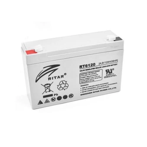 Батарея для ДБЖ 6В 12Ач AGM Ritar RT6120A, 151х50х101 мм