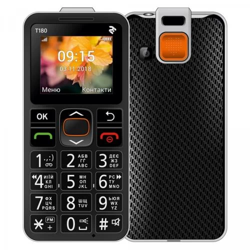Мобільний телефон 2E T180, Black, Single Sim (708744071125)