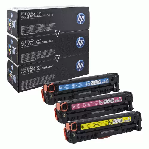 Картридж HP 305A (CF370AM), Cyan / Magenta / Yellow, 3 x 2600 стор