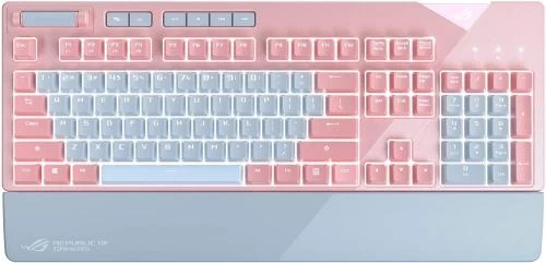 Клавіатура Asus ROG Strix Flare, Pink Gray, механічна, перемикачі Cherry MX (90MP00M0-B0UA04)