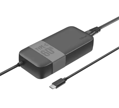 Зарядний пристрій для ноутбуків Trust Moda, Black, 60W, USB-C (21478)