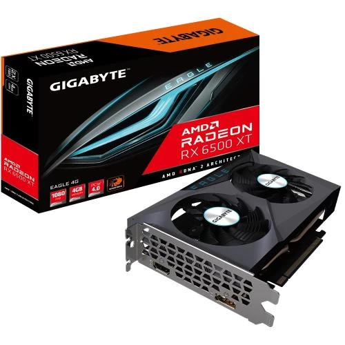 Відеокарта Radeon RX 6500 XT, Gigabyte, EAGLE, 4Gb GDDR6, 64-bit (GV-R65XTEAGLE-4GD)