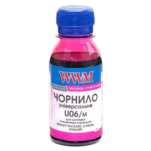 Чернила универсальные WWM Canon / HP / Lexmark, Magenta, 100 мл, водорастворимые (U06/M-2)