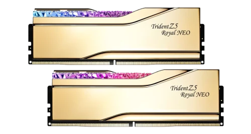 Пам'ять 16Gb x 2 (32Gb Kit) DDR5, 6400 MHz, G.Skill Trident Z5 Royal Neo, Gold (F5-6400J3039G16GX2-TR5NG)