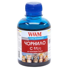 Чернила WWM Canon CL-511/513/441, CLI-426C/521C, Cyan, 200 мл, водорастворимые (C11/C)