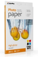 Фотобумага ColorWay, глянцевая, A4, 180 г/м², 20 л (PG180020A4)