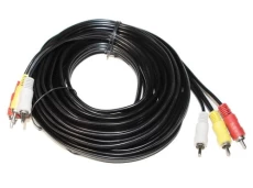 Кабель-переходник звуковой, 3xRCA (M) - 3xRCA (M), 7.5 м, Black, Atcom (13275)