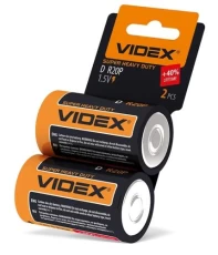 Батарейка D (R20), сольова, Videx Excellent!, 2 шт, 1.5V, Shrink Card (R2OP/D 2pcs SHRINK Card)