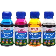 Комплект чернил WWM Epson E64/B, E64/C, E64/M, E64/Y, 4x100 мл (E64SET4-2)