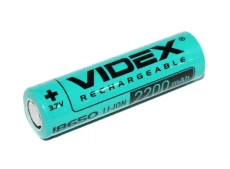 Аккумулятор 18650, 2200 mAh, Videx, 1 шт, Li-ion, Bulk