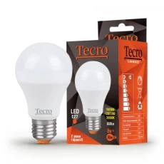 Лампа світлодіодна E27, 8 Вт, 3000K, A60, Tecro, 650 Лм, 220V (TL-A60-8W-3K-E27)
