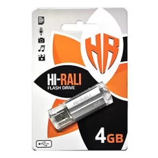 Флеш накопитель USB 4Gb Hi-Rali Corsair, Silver, USB 2.0 (HI-4GBCORSL)