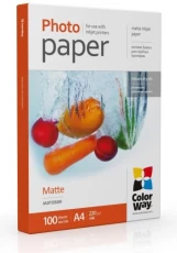 Фотопапір ColorWay, матовий, A4, 220 г/м², 100 арк (PM220100A4)
