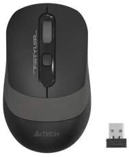 Миша A4Tech Fstyler FG10S 2000dpi Black+Grey, USB, Wireless, безшумна