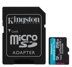 Карта пам'яті microSDXC, 256Gb, Kingston Canvas Go! Plus, SD адаптер (SDCG3/256GB)