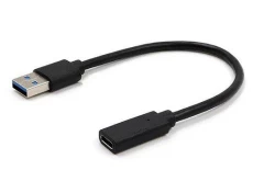 Переходник Type-C (F) - USB 3.1 (M), Black, Cablexpert, 10 см (A-USB3-AMCF-01)