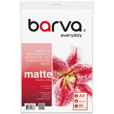 Фотобумага Barva, матовая, двухсторонняя, A4, 220 г/м², 60 л, серия "Everyday" (IP-BE220-176)