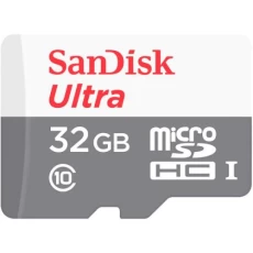 Карта памяти microSDHC, 32Gb, SanDisk Ultra, без адаптера (SDSQUNR-032G-GN3MN)