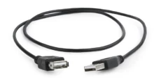 Кабель USB 2.0 AM - USB AF, 0.75 м, Black, Cablexpert (CC-USB2-AMAF-75CM/300-BK)