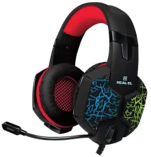 Наушники REAL-EL GDX-7750 Surround 7.1, Black/Red, USB (GDX-7750)