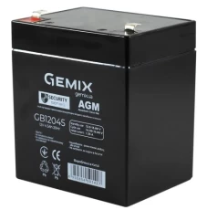 Акумуляторна батарея Gemix, 12V, 4.5 Агод, AGM, T1 (GB12045)
