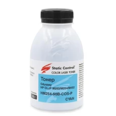 Тонер HP CLJ Pro M252/M452/M552/M553, Cyan, 50 г, Static Control (HM254-50B-COS-P)
