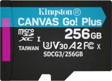 Карта памяти microSDXC, 256Gb, Kingston Canvas Go! Plus, без адаптера (SDCG3/256GBSP)