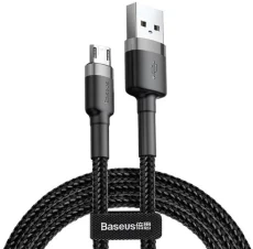 Кабель USB <-> USB Type-C, Baseus Cafule, Black, 1 м, 2.1A (CATKLF-BG1)