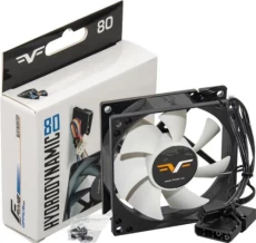 Вентилятор 80 мм, Frime FWF80HB3, Black/White