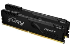 Пам'ять 16Gb x 2 (32Gb Kit) DDR4, 3200 MHz, Kingston Fury Beast, Black (KF432C16BBK2/32)