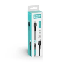 Кабель Type-C - Type-C, 1 м, Black, ColorWay, 65 Вт, 3A (CW-CBPDCC047-BK)