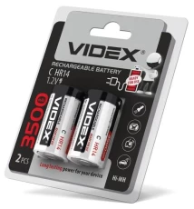 Акумулятор C (HR14), Videx, 2 шт, 3500 mAh, Blister