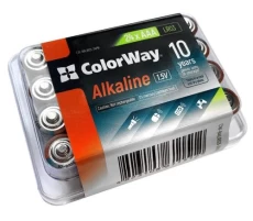 Батарейка AAA (LR03), щелочная, СolorWay Alkaline Power, 24 шт, 1.5V, Plactic box (CW-BALR03-24PB)
