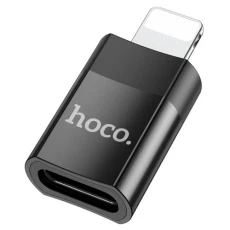 Переходник Type-C (F) - Lightning (M), Black, Hoco UA17