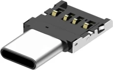 Переходник Type-C (M) - USB 2.0 (F), Black, Lapara, компактный