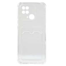 Накладка силіконова для смартфона Xiaomi Redmi 10C, with pocket, Transparent
