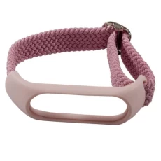 Ремінець для фітнес-браслету Xiaomi Mi Band 7, Тканинний, Nylon Fix Loop, Pink