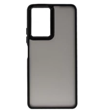 Накладка силіконова для смартфона Xiaomi Redmi Note 10 Pro, Gingle Matte Metal Frame, Black