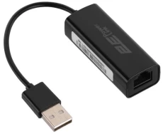 Мережевий адаптер USB 2.0 - Ethernet, 10/100 Мбіт/сек, 2E LD318, Black, чіпсет RTL8152 (2E-LD318)