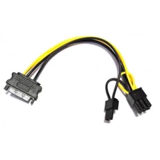 Переходник питания SATA (F) - 6+2-pin VGA (M), 20 см (S0707)