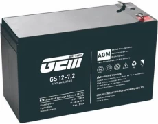 Акумуляторна батарея GEM Battery, 12V, 7.2 Агод, AGM, M6 (GS 12-7.2)