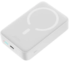 Універсальна мобільна батарея 20000 mAh, Baseus Magnetic Mini, White, 20 Вт (PPCX100102)