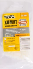 Стяжки для кабелю, 80 мм х 2.5 мм, 100 шт, білі, MasterTool (20-1801)