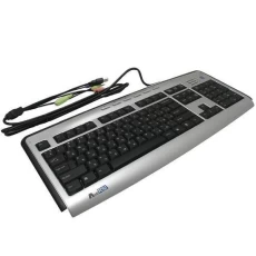 Клавіатура A4tech KL-23MU-R X-slim PS 2 доп.USB и разъём д наушников, 6 прогр кн Black-Silver