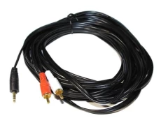 Кабель-переходник звуковой, 3.5 мм (M) - 2xRCA (M), 7.5 м, Black, Atcom (10710)